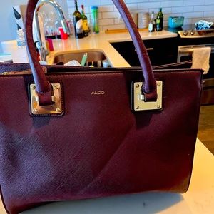 Aldo Burgundy Satchel Bag